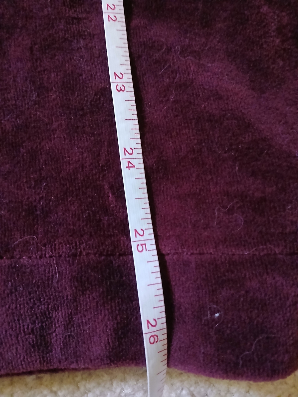 Pact Organic Velvet Plush Deep Red  Mock Turtleneck Medium - Picture 5 of 6